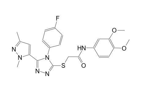 N-(3,4-dimethoxyphenyl)-2-{[5-(1,3-dimethyl-1H-pyrazol-5-yl)-4-(4-fluorophenyl)-4H-1,2,4-triazol-3-yl]sulfanyl}acetamide
