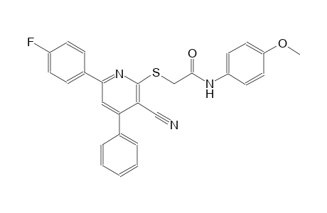 acetamide, 2-[[3-cyano-6-(4-fluorophenyl)-4-phenyl-2-pyridinyl]thio]-N-(4-methoxyphenyl)-