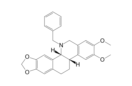 (-)-(4bR,10bS)-N-Benzyl-4b,5,6,10b,11,12-hexahydro-2,3-methylenedioxy-8,9-dimethoxybenzo[c]phenanthridine