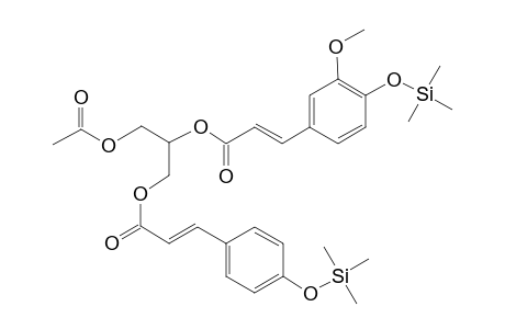 Glycerol <1-acetyl-3-p-coumaroyl-2-feruloyl->, di-TMS