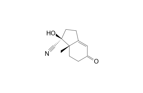 1H-Indene-1-carbonitrile, 2,3,5,6,7,7a-hexahydro-1-hydroxy-7a-methyl-5-oxo-, cis-