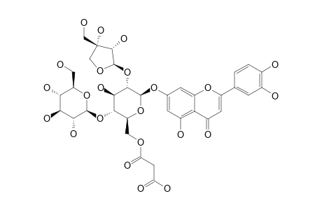 LUTEOLIN-7-O-[2-(BETA-D-APIOFURANOSYL)-4-(BETA-D-GLUCOPYRANOSYL)-6-MALONYL]-BETA-D-GLUCOPYRANOSIDE