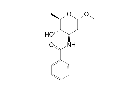 .alpha.-L-arabino-Hexopyranoside, methyl 3-(benzoylamino)-2,3,6-trideoxy-