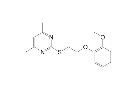 pyrimidine, 2-[[2-(2-methoxyphenoxy)ethyl]thio]-4,6-dimethyl-