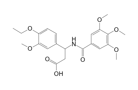 3-(4-Ethoxy-3-methoxy-phenyl)-3-[(3,4,5-trimethoxybenzoyl)amino]propanoic acid