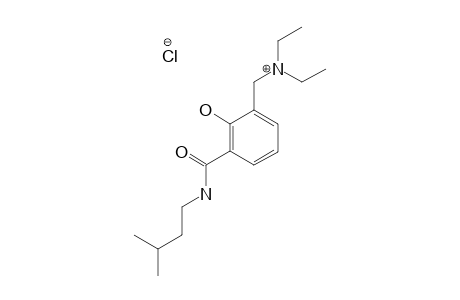 DIETHYL-[2-HYDROXY-3-(3-METHYL-BUTYLCARBAMOYL)-BENZYL]-AMMONIUM-CHLORIDE