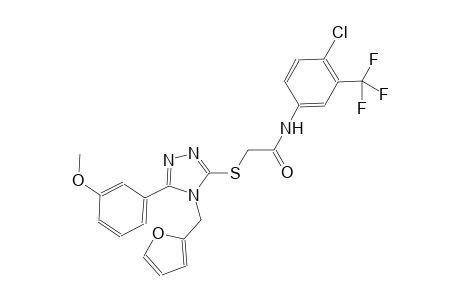 N-[4-chloro-3-(trifluoromethyl)phenyl]-2-{[4-(2-furylmethyl)-5-(3-methoxyphenyl)-4H-1,2,4-triazol-3-yl]sulfanyl}acetamide