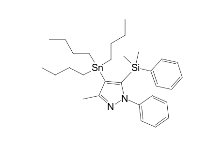 4-Tributylstannyl-3-methyl-5-dimethylphenylsilyl-1-phenylpyrazole