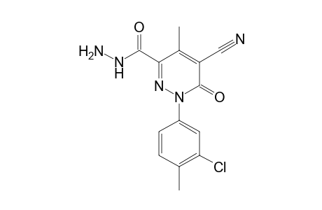 1-(3-Chloranyl-4-methyl-phenyl)-5-cyano-4-methyl-6-oxidanylidene-pyridazine-3-carbohydrazide