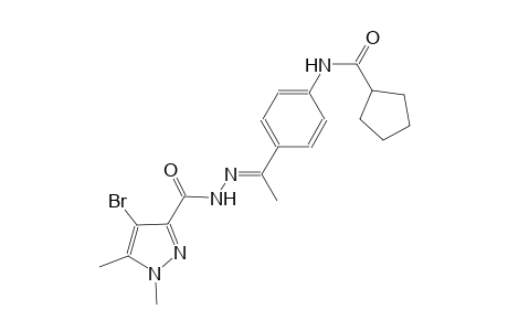 N-(4-{(1E)-N-[(4-bromo-1,5-dimethyl-1H-pyrazol-3-yl)carbonyl]ethanehydrazonoyl}phenyl)cyclopentanecarboxamide