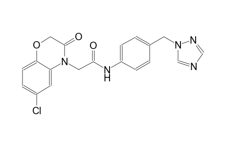 2H-1,4-benzoxazine-4-acetamide, 6-chloro-3,4-dihydro-3-oxo-N-[4-(1H-1,2,4-triazol-1-ylmethyl)phenyl]-