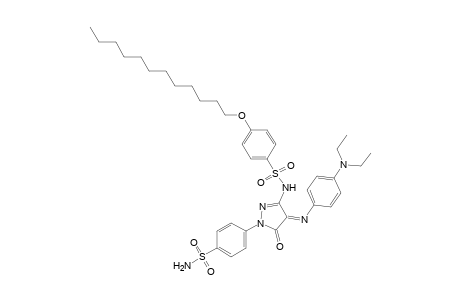 4-(dodecyloxy)-N,4'-{4-[p-(diethylamino)phenylimino]-5-oxo-2-pyrazoline-3,1-diyl}bisbenzenesulfonamide