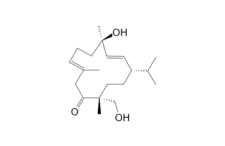 (3E,7R,8E,10S,13R)-13-(hydroxymethyl)-3,7,13-trimethyl-7-oxidanyl-10-propan-2-yl-cyclotrideca-3,8-dien-1-one