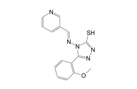 5-(2-methoxyphenyl)-4-{[(E)-3-pyridinylmethylidene]amino}-4H-1,2,4-triazole-3-thiol