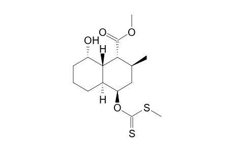(1R,2S,4R,4aS,8S,8aS)-8-hydroxy-2-methyl-4-(methylthio)carbothioyloxy-decalin-1-carboxylic acid methyl ester