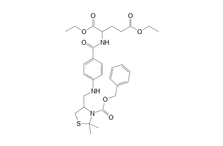 Diethyl N-[p-(3-Benzyloxycarbonyl-2,2-dimethylthiazolidin-4-yl)methylaminobenzoyl]glutamate