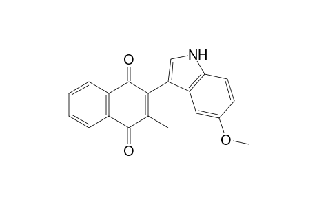 5-Methoxy-3-(3-methyl-1,4-dioxo-1,4-dihydronaphth-2-yl)indole