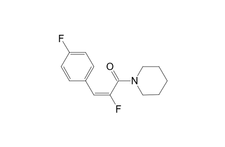 (E)-2-fluoranyl-3-(4-fluorophenyl)-1-piperidin-1-yl-prop-2-en-1-one