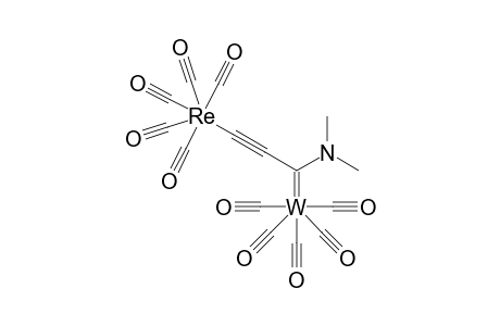 Pentacarbonyl{3-[ (pentacarbonyl)-rhenionio]-l-dimethylaminopropynylidene} tungsten