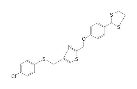 4-{[(p-chlorophenyl)thio]methyl}-2-{[p-(1,3-dithiolan-2-yl)phenoxy]methyl}thiazole