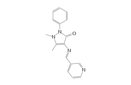 1,5-Dimethyl-2-phenyl-4-([(E)-3-pyridinylmethylidene]amino)-1,2-dihydro-3H-pyrazol-3-one