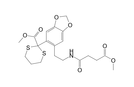 1,3-Dithiane-2-carboxylic acid, 2-[6-[2-[(4-methoxy-1,4-dioxobutyl)amino]ethyl]-1,3-benzodioxol-5-yl]-, methyl ester