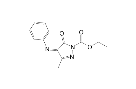 1-(Ethoxycarbonyl)-3-methyl-4-(phenylimino)-1H-pyrazol-5(4H)-one