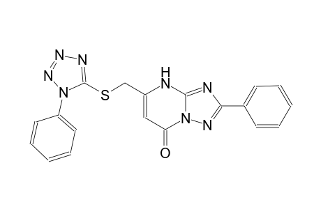 [1,2,4]triazolo[1,5-a]pyrimidin-7(4H)-one, 2-phenyl-5-[[(1-phenyl-1H-tetrazol-5-yl)thio]methyl]-