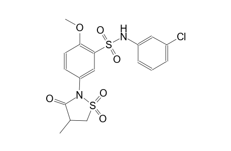 benzenesulfonamide, N-(3-chlorophenyl)-2-methoxy-5-(4-methyl-1,1-dioxido-3-oxo-2-isothiazolidinyl)-