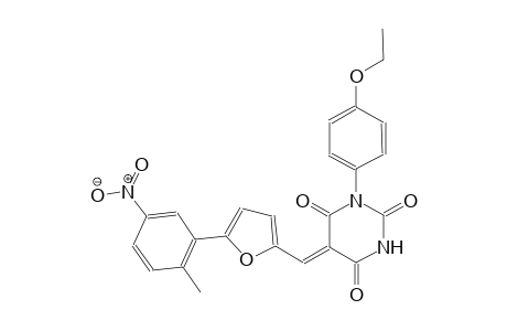(5Z)-1-(4-ethoxyphenyl)-5-{[5-(2-methyl-5-nitrophenyl)-2-furyl]methylene}-2,4,6(1H,3H,5H)-pyrimidinetrione