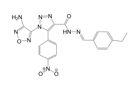 1-(4-amino-1,2,5-oxadiazol-3-yl)-N'-[(E)-(4-ethylphenyl)methylidene]-5-(4-nitrophenyl)-1H-1,2,3-triazole-4-carbohydrazide