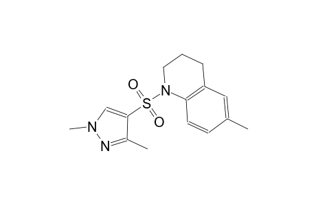 1-[(1,3-dimethyl-1H-pyrazol-4-yl)sulfonyl]-6-methyl-1,2,3,4-tetrahydroquinoline