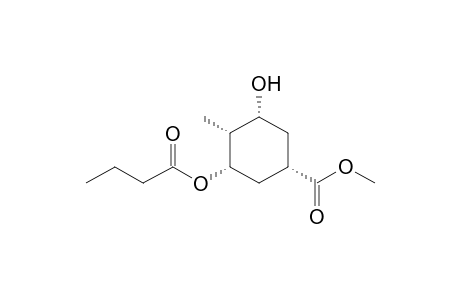 (1S,3R,4R,5S)-3-hydroxy-4-methyl-5-(1-oxobutoxy)-1-cyclohexanecarboxylic acid methyl ester