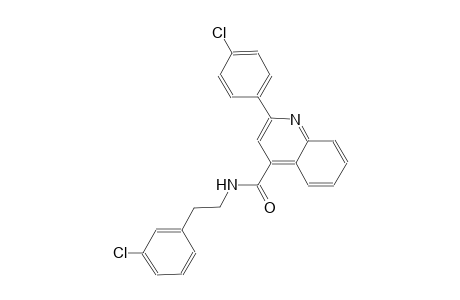 2-(4-chlorophenyl)-N-[2-(3-chlorophenyl)ethyl]-4-quinolinecarboxamide