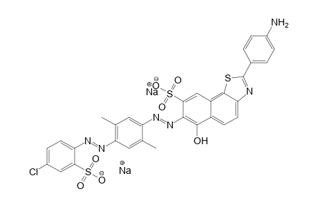 Naphtho[2,1-d]thiazole-8-sulfonic acid, 2-(4-aminophenyl)-7-[[4-[(4-chloro-2-sulfophenyl)azo]-2,5-dimethylphenyl]azo]-6-hydroxy-, disodium salt