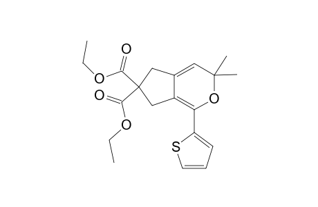 Diethyl 3,3-dimethyl-1-(thiophen-2-yl)-3,5-dihydrocyclopenta[c]pyran-6,6(7H)-dicarboxylate