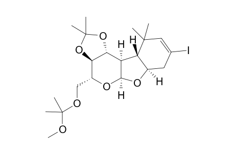 4a(S),4b(S),5(R),8a(R),9(R),10a(S)11a(R)-9-Dimethylmethoxymethyl-2-iodo-7,7,4,4-tetramethyl-1,4,4a,4b,5,8a,9,10a,11a-nonahydro-6,8,10,11-tetraoxacyclopenta[a]fluorene
