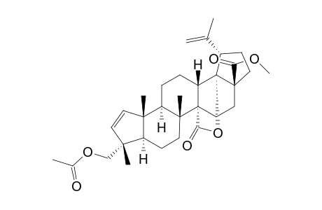 A(1)-Norlupa-2,20(29)-diene-27,28-dioic acid, 23-(acetyloxy)-18-hydroxy-, .gamma.-lactone, methyl ester, (4.beta.)-