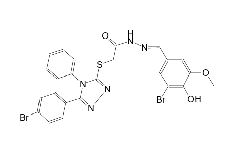 acetic acid, [[5-(4-bromophenyl)-4-phenyl-4H-1,2,4-triazol-3-yl]thio]-, 2-[(E)-(3-bromo-4-hydroxy-5-methoxyphenyl)methylidene]hydrazide