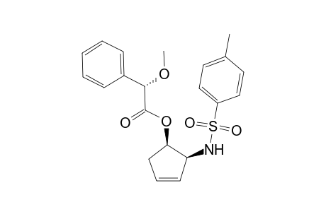 (-)-4(R)-[(S)-.alpha.-Methoxyphenylacetoxy]-3(S)-p-toluenesulfonamidocyclopent-1-ene