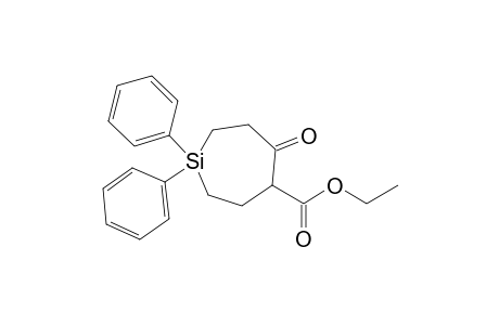 1,1-Diphenyl-5-(ethoxycarbonyl)-1-silacycloheptan-4-one