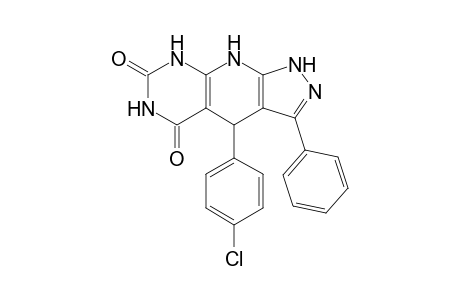 4-[4-Chlorophenyl]-3-phenyl-4,9-dihydro-1H-pyrazolo[4',3':5,6]pyrido[2,3-d]pyrimidine-5,7(6H,8H)-dione