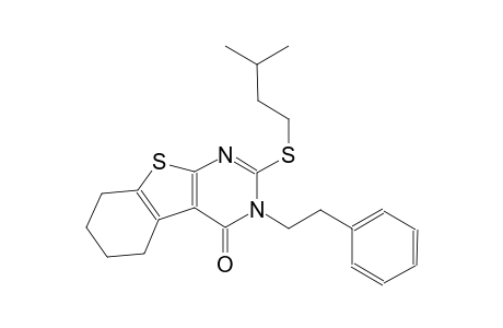 2-(isopentylsulfanyl)-3-(2-phenylethyl)-5,6,7,8-tetrahydro[1]benzothieno[2,3-d]pyrimidin-4(3H)-one
