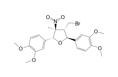 2,5-BIS-(3,4-DIMETHOXYPHENYL)-4-BROMOMETHYL-3-METHYL-3-NITROTETRAHYDROFURAN