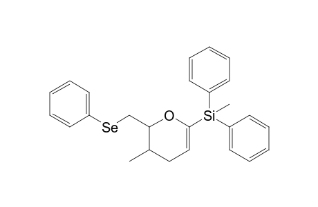 3-Methyl-6-methyldiphenylsilyl-2-phenylselenylmethyl-3,4-dihydro-2H-pyran