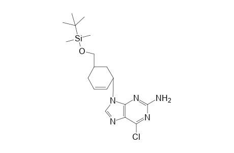 (+-)-[[trans-3-(2-Amino-6-chloro-9H-purin-9-yl)-4-cyclohexen-1-y;]methoxy]-tert-butyldimethylsilane