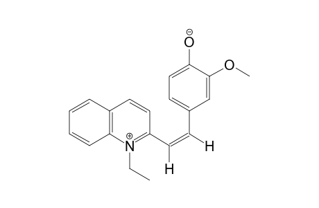 cis-1-ethyl-2-(4-hydroxy-3-methoxystyryl)quinolinium hydroxide, inner salt