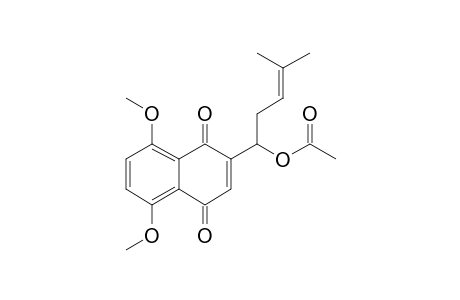5,8-DIMETHYL-SHIKONIN-ACETATE;(+)-ACETIC-ACID-1-(5,8-DIMETHOXY-1,4-DIOXO-1,4-DIHYDRO-NAPHTHALEN-2-YL)-4-MEHTYL-PENT-3-ENYLESTER