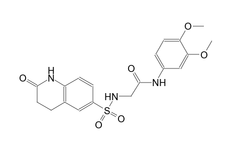 N-(3,4-dimethoxyphenyl)-2-{[(2-oxo-1,2,3,4-tetrahydro-6-quinolinyl)sulfonyl]amino}acetamide