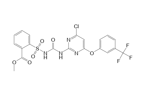 Benzoic acid, 2-[[[[[4-chloro-6-[3-(trifluoromethyl)phenoxy]-2-pyrimidinyl]amino]carbonyl]amino]sulfonyl]-, methyl ester